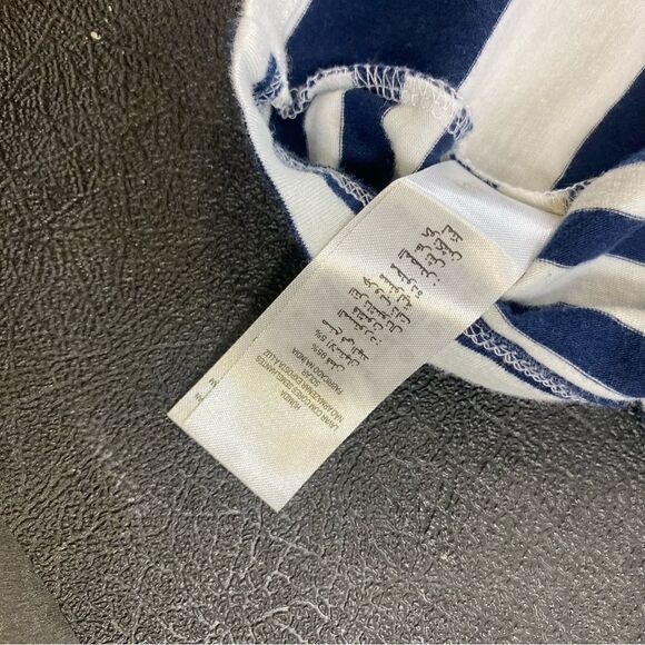 FRENCH CONNECTION Women NAVY BLUE & WHITE FUN STRIPED LONG MAXI DRESs Size 4 EUC - Picture 8 of 10